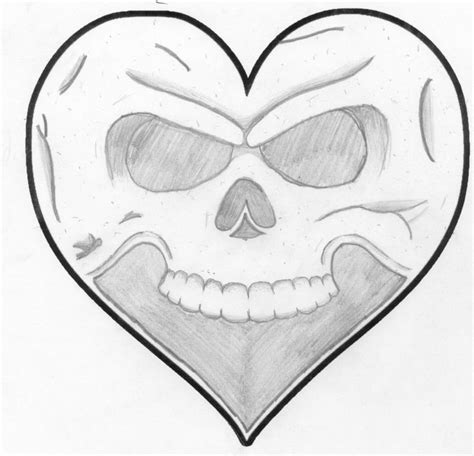 Heart Drawings | drawings of hearts and skulls posted on Sunday ...