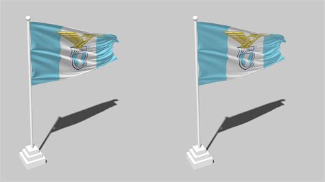 Societa Sportiva Lazio, SS Lazio Flag Seamless Looped Waving with Pole ...