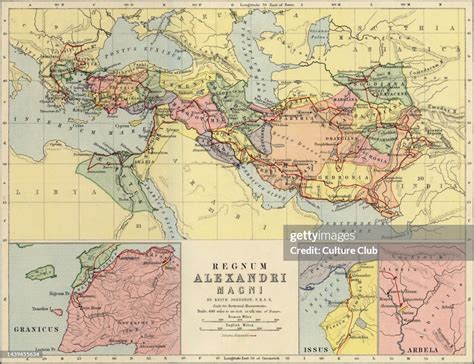 Map of the empire of Alexander the Great , showing his conquest route... News Photo - Getty Images