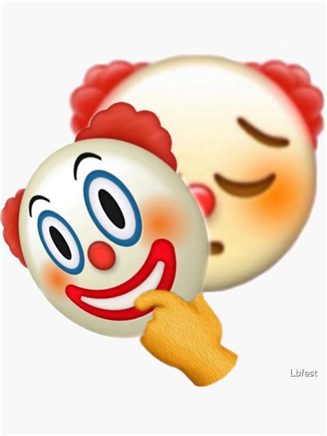 "Sad clown mask emoji" Sticker for Sale by Lbfest | Redbubble