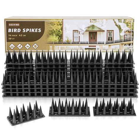 Buy 19 FT Pigeon Spikes Plastic Bird Spikes Deterrent Birds, Crow, Cat ...