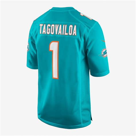 Nike Men's Miami Dolphins Tua Tagovailoa #1 Aqua Game Jersey ...