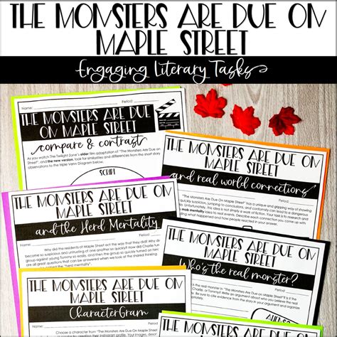 The Monsters Are Due On Maple Street Digital & Print Literary Activities