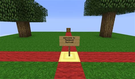 Red Wool Survival Minecraft Map