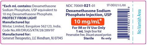 Dexamethasone Injection - FDA prescribing information, side effects and uses