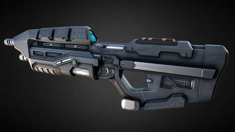 Halo Assault Rifle 3d Model