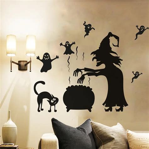 Aliexpress.com : Buy 3D Wall Sticker Halloween Witches Wall Stickers Living Room Wall Window ...