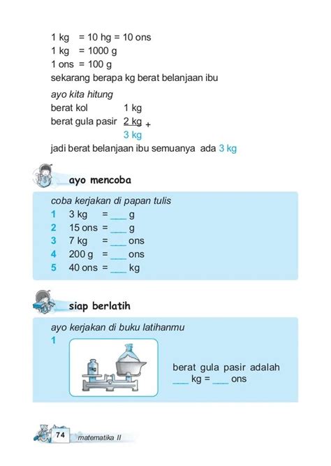 Soal Cerita Satuan Berat Ons Dan Kg Kelas 2 Sd – Ujian