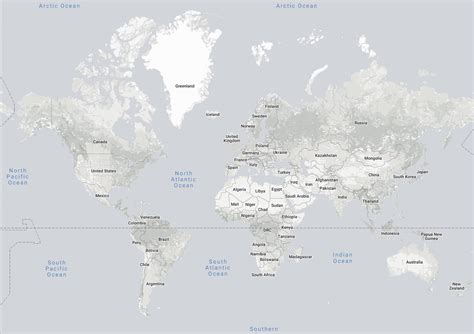 Actual Size True Size World Map Poster