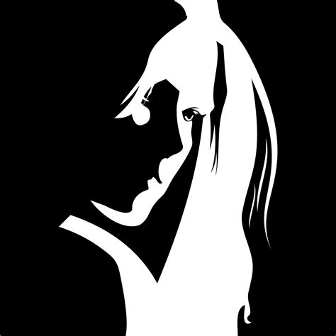 Woman Face Silhouette Vector at Vectorified.com | Collection of Woman Face Silhouette Vector ...