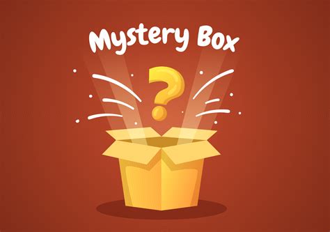 Mystery Gift Box with Cardboard Box Open Inside with a Question Mark ...