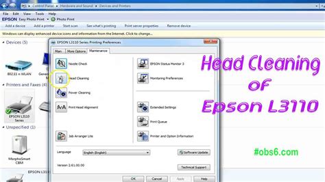 Head Cleaning Of Epson L3110 Multifunction InkTank Printer - Obs6.com