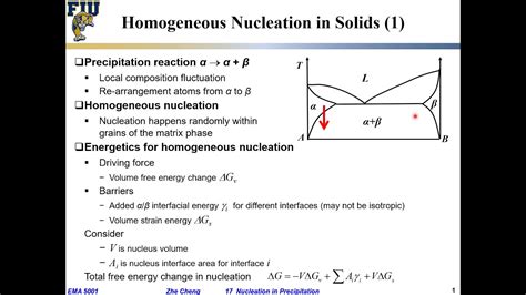 EMA5001 L17-02 Homogeneous nucleation in solids - YouTube