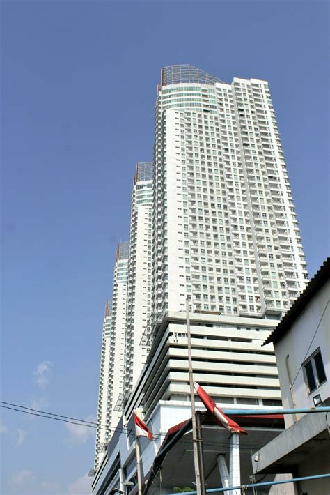 Jakarta, Indonesia-18 June 2023 building on the sea coast of Jakarta ...