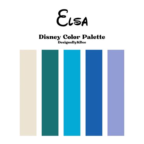 Elsa | Disney Color Palette | Disney colors, Disney princess colors, Color palette challenge