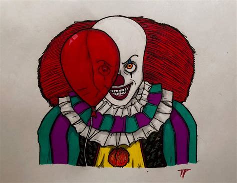 How To Draw Pennywise 1990 Things to draw when bored