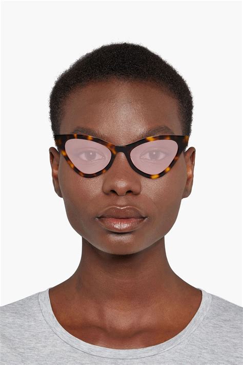 GUCCI Cat-eye tortoiseshell-print acetate sunglasses | THE OUTNET