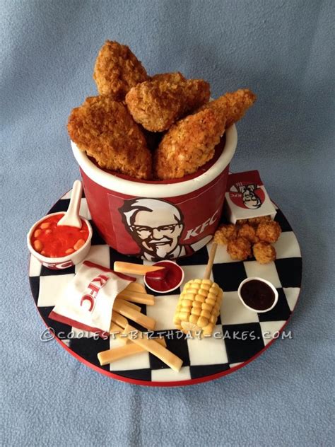 Coolest KFC Bucket of Chicken and Sides Cake