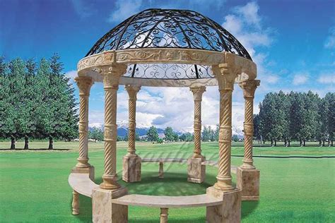 Popular roman column marble carving garden luxury gazebo - YouFine