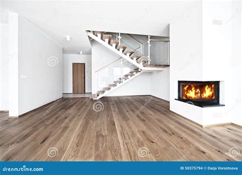 Empty room with fire place stock photo. Image of blank - 50375794