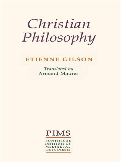 GILSON, Etienne. Christian Philosophy. An Introduction | PDF | Thomism ...