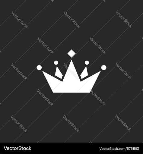 Mockup crown logo or icon black and white template