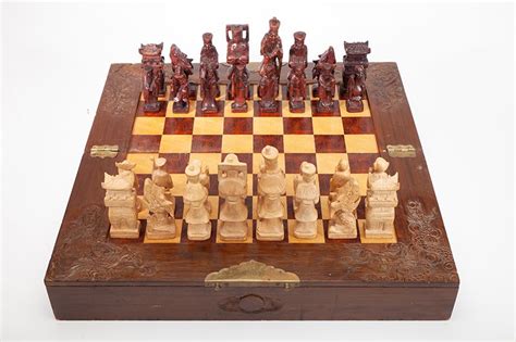 Hand-Carved Wooden Chess Set, 1968 | Chess set, Wooden chess set, Wooden chess