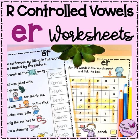 10 Printable R-controlled Vowel Words Ice Cream Worksheets. - Etsy - Worksheets Library