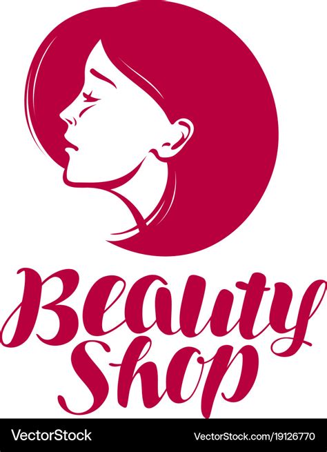 Beauty shop logo or label makeup cosmetic spa Vector Image