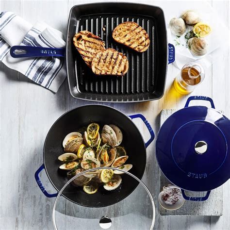 Staub Enamelled Cast Iron Grill Pan - Williams Sonoma Australia