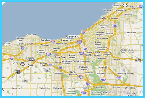 Map of Cleveland Ohio - TravelsMaps.Com