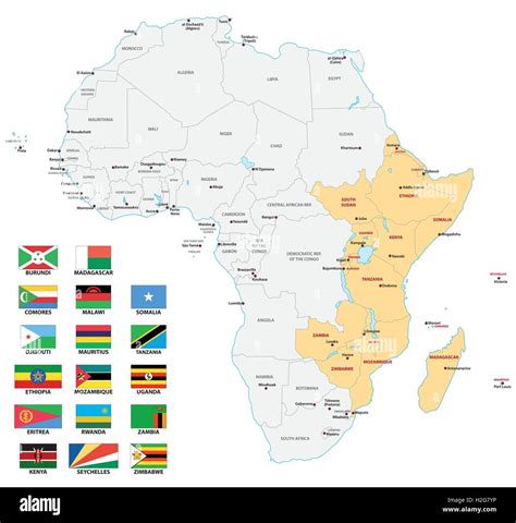 East africa map hi-res stock photography and images - Alamy