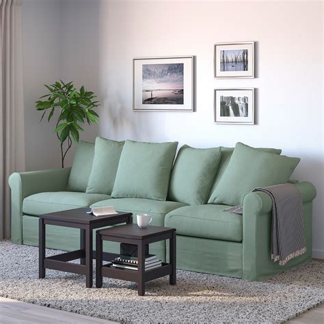 GRÖNLID Tallmyra light green, 3-seat sofa-bed - IKEA