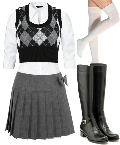 "Archer School for Girls Uniform - 10" by cassidyklein liked on Polyvore | Clothes, Fashion ...