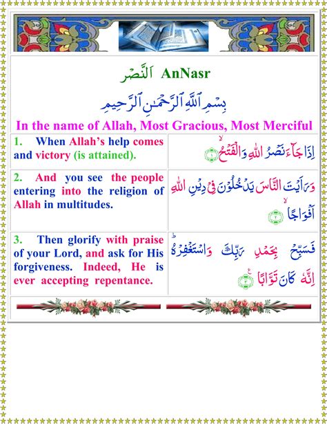 Surah An-Nasr(English) - Quran o Sunnat