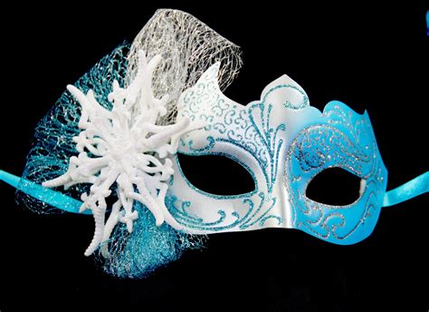 Snowflake Masquerade Mask Snow Queen by MadameMerrywidow on Etsy