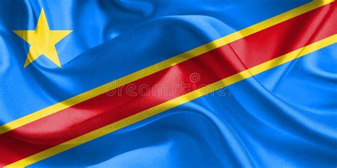 Flagge Der Demokratischen Republik Kongo Flag Waving 3D-Realistische ...