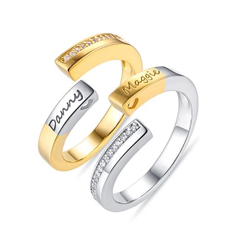 Personalized Combination Infinity Rings For Couples