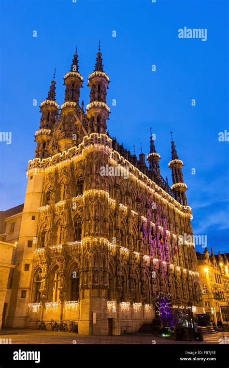 Magnificent City Hall of Leuven in Belgium Stock Photo - Alamy