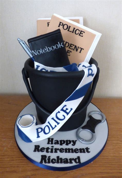 Police Retirement Bucket Cake | Susie's Cakes