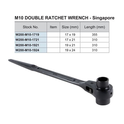 M10 Double Ratchet Wrench – GH Hardware Sdn Bhd