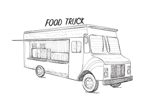 Food Truck Sketch ~ Illustrations ~ Creative Market