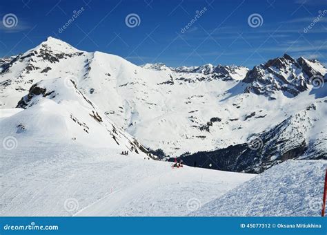 Winter Pyrenees with Downhills Stock Photo - Image of winter, european ...