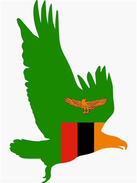 "Flag Eagle of Zambia" Sticker for Sale by fourretout | Redbubble