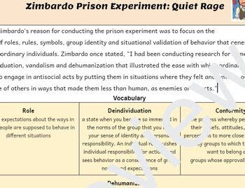 Zimbardo Prison Experiment Documentary Handout by Teacher Toolbox favorites