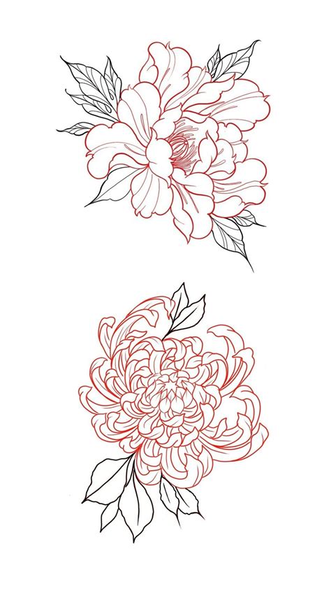 Japanese Flower Tattoos, Peony Flower Tattoos, Floral Thigh Tattoos, Japanese Flowers ...