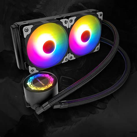 COOLMOON 240 Computer CPU Water Cooler RGB Liquid Cooling Radiator P5N3 ...