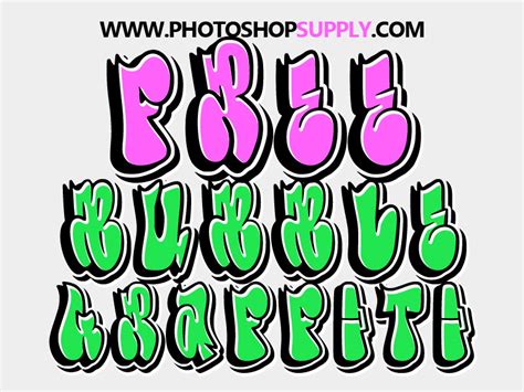 [FREE] Bubble Graffiti Font - Photoshop Supply