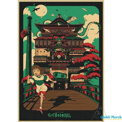 Spirited Away Poster Dragon Haku And Chihiro Poster - Ghibli Merch ...