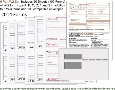 QuickBooks 6 part W2 Set for 100 employees for 2015